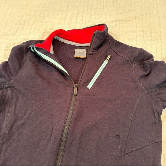 Icebreaker Jacket Women's Large Merino Wool Cascade Full Zip Fleece FLAWED!!! - Picture 3 of 8